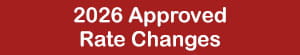 2026 Approved Rate Changes