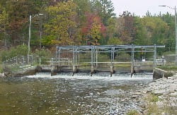 Photo of the weir from down stream
