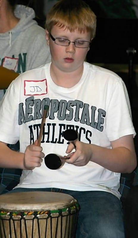 Boy Playing Drums