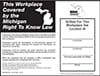Image of the MSDS Location Poster (CET #2105)