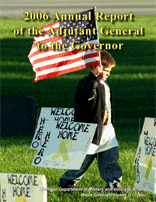2006 Annual Report of the Adjutant General to the Governor Cover of the linked PDF