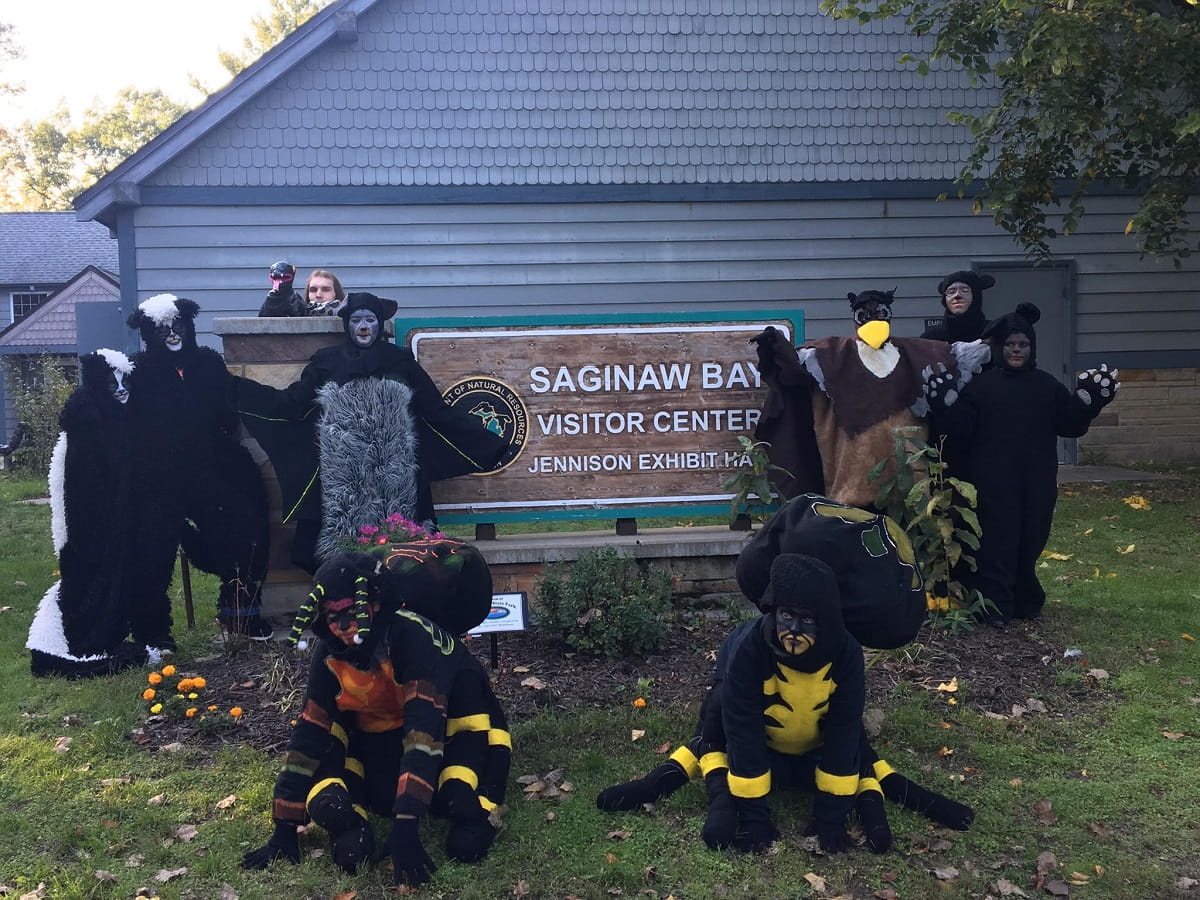 Actors Dressed up as native wildlife Actors Dressed up as native wildlife