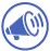 An icon showing a megaphone with sound waves coming out of it. For use with DNR press releases.