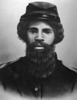Photo of Kinchen Artis, Civil War veteran, from the collections of the Archives of Michigan