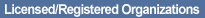 Licensed/Registered Organizations and Fundraisers