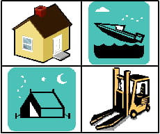 at home, at work, camping and boating at home, at work, camping and boating