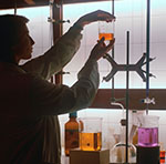 Person doing work in laboratory