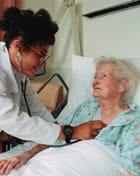 nursing home resident with a doctor