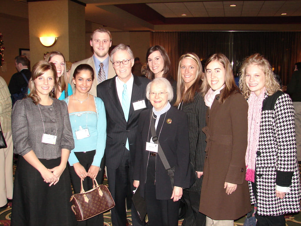 Interns at Educator Recognition Banquet