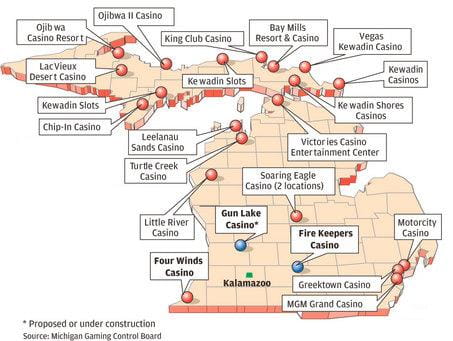 MGCB Map of Indian Casino Locations