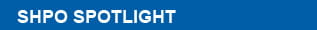 State Historic Preservation Office Spotlight Banner White Text on Blue Background