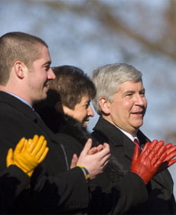Governor Snyder on Inauguration Day, 2011