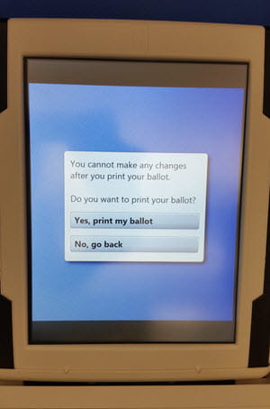 Hart VAT ready to print your ballot