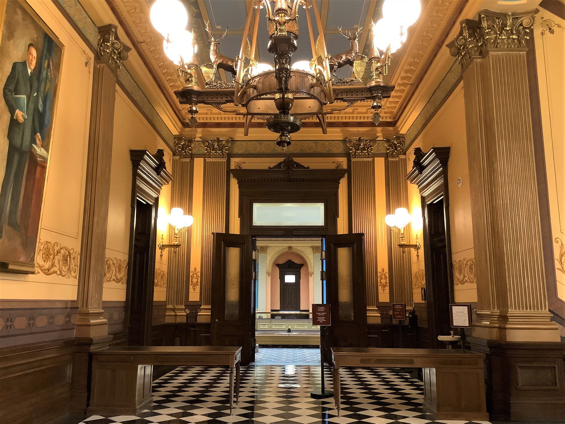 Photo from inside the Michigan State Capitol.