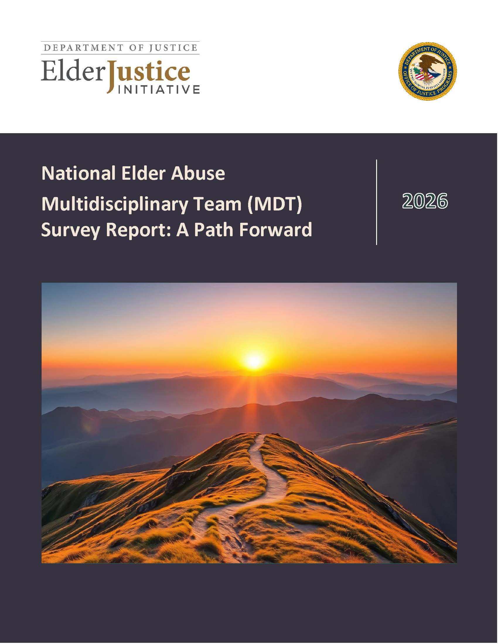 2026 National Elder Abuse Multidisciplinary Team (MDT) Survey Report: A Path Forward - Report Cover Graphic