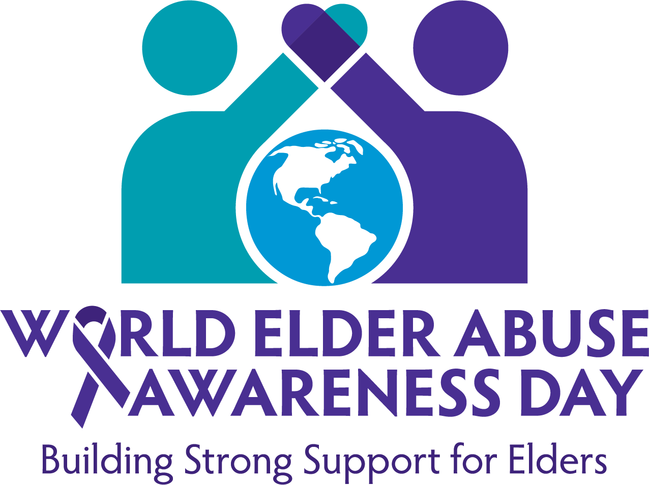 World Elder Abuse Awareness Day logo - Building Strong Support for Elders