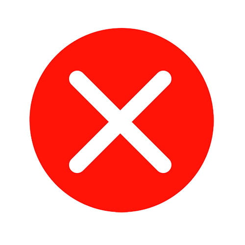 cross icon with red circle