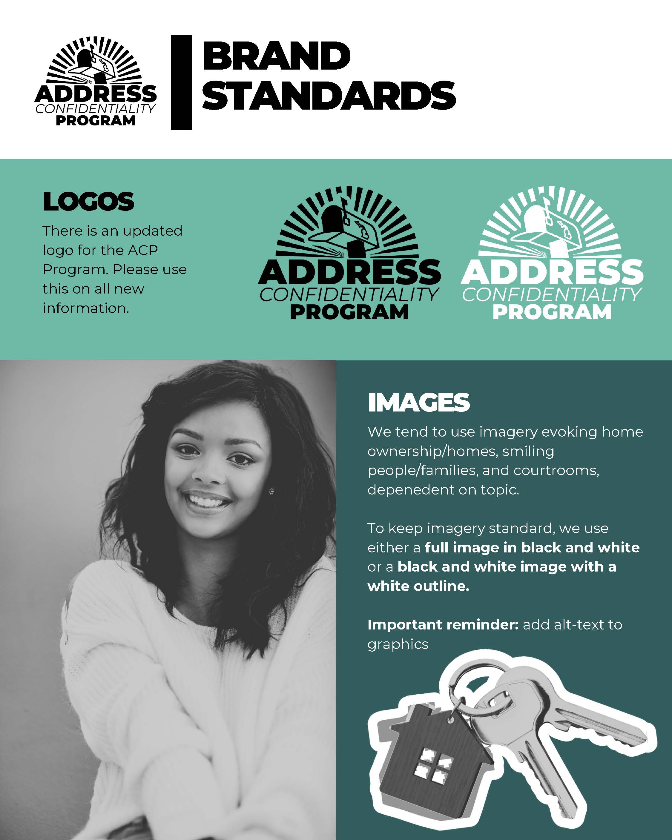 ACP Brand Standards cover page that provides the ACP logo how ACP images should be used on social platforms