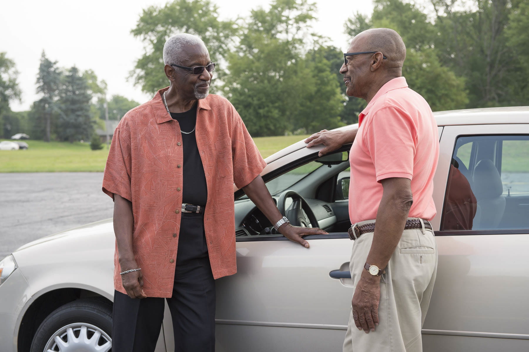Two men discussing driving retirement