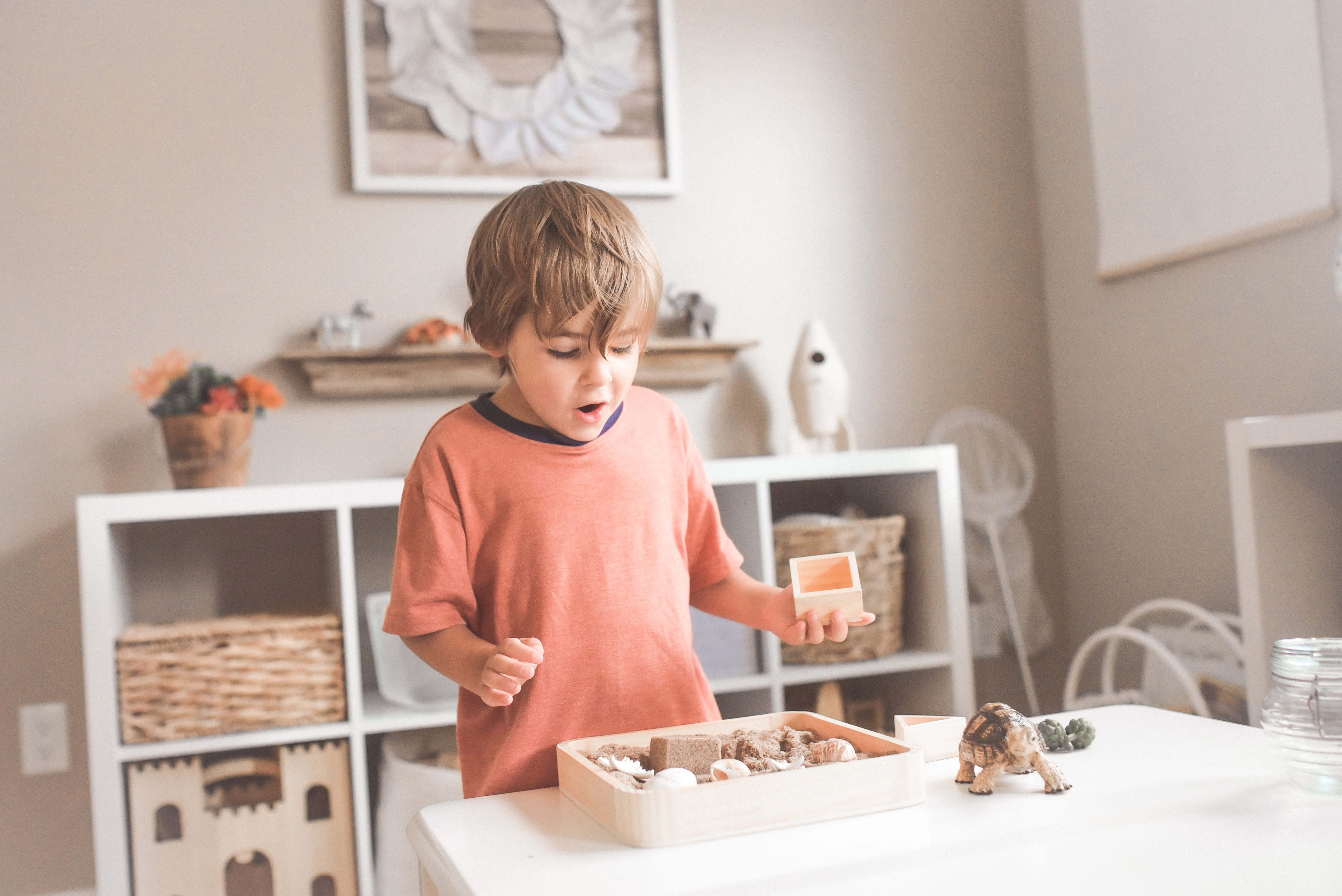 Photo of school age boy playing