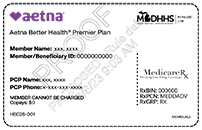 Aetna Better Health of Michigan Card Sample