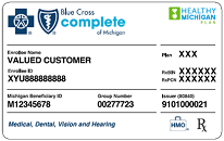 Blue Cross Complete of Michigan Sample Card