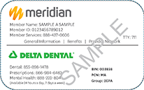 Meridian Health Plan of Michigan, Inc. Sample Card