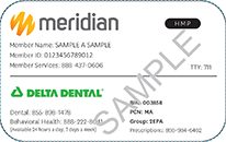 Meridian Health Plan of Michigan, Inc. Sample Card