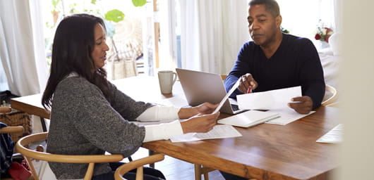 Couple with Paperwork