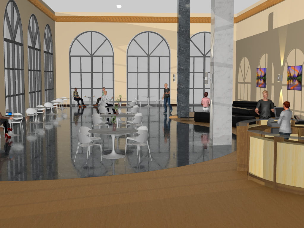 Cadillac Place Atrium