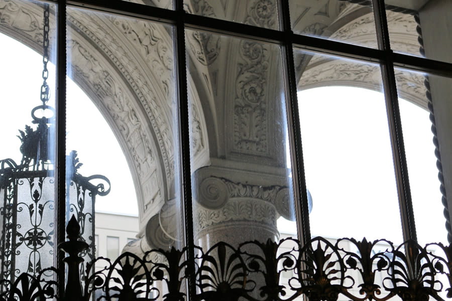 Cadillac Place window interior