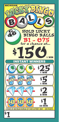 Lucky Bingo Balls Ticket