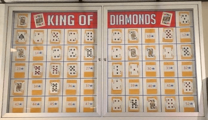 Progressive Raffle King of Diamonds board
