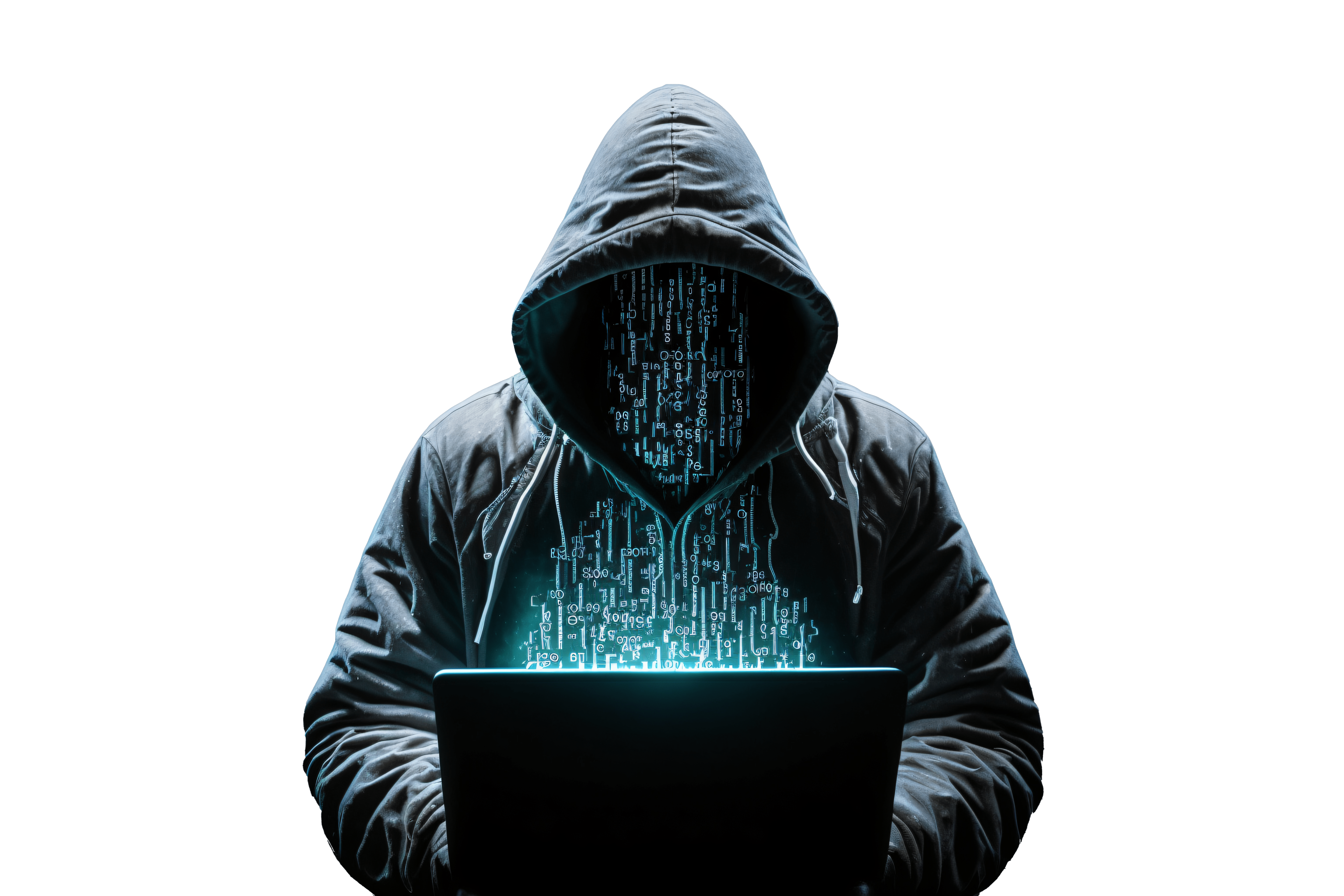 hacker isolated on transparent background