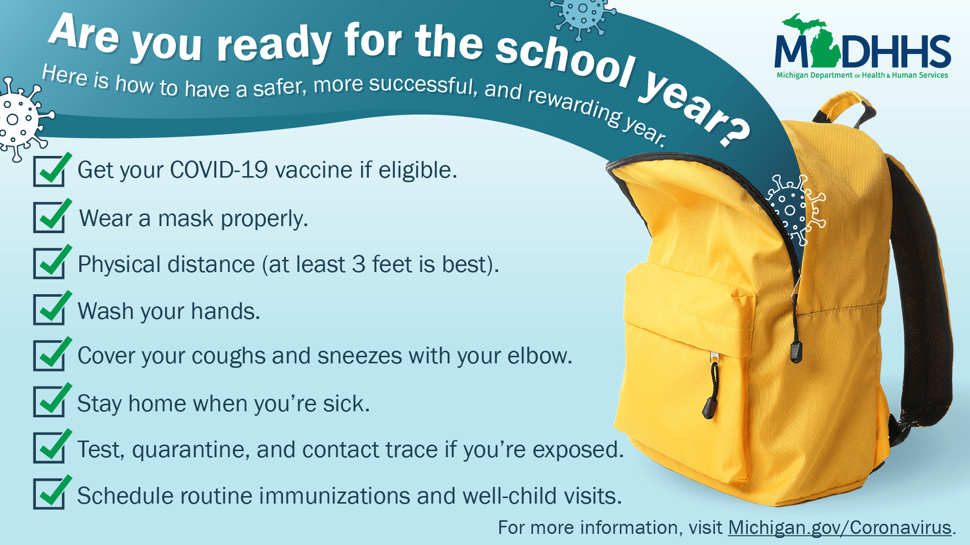 MDHHS issues updated COVID19 school guidance to help keep kids and