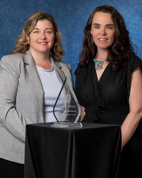 2025 Director's Choice recipient Lisa Badalamenti and MDOC Director Heidi Washington