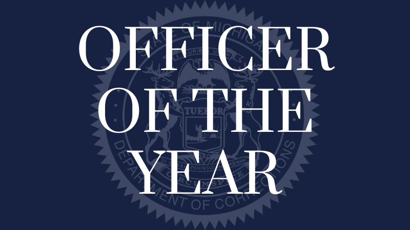 Image of the MDOC logo with the words Officer of the Year