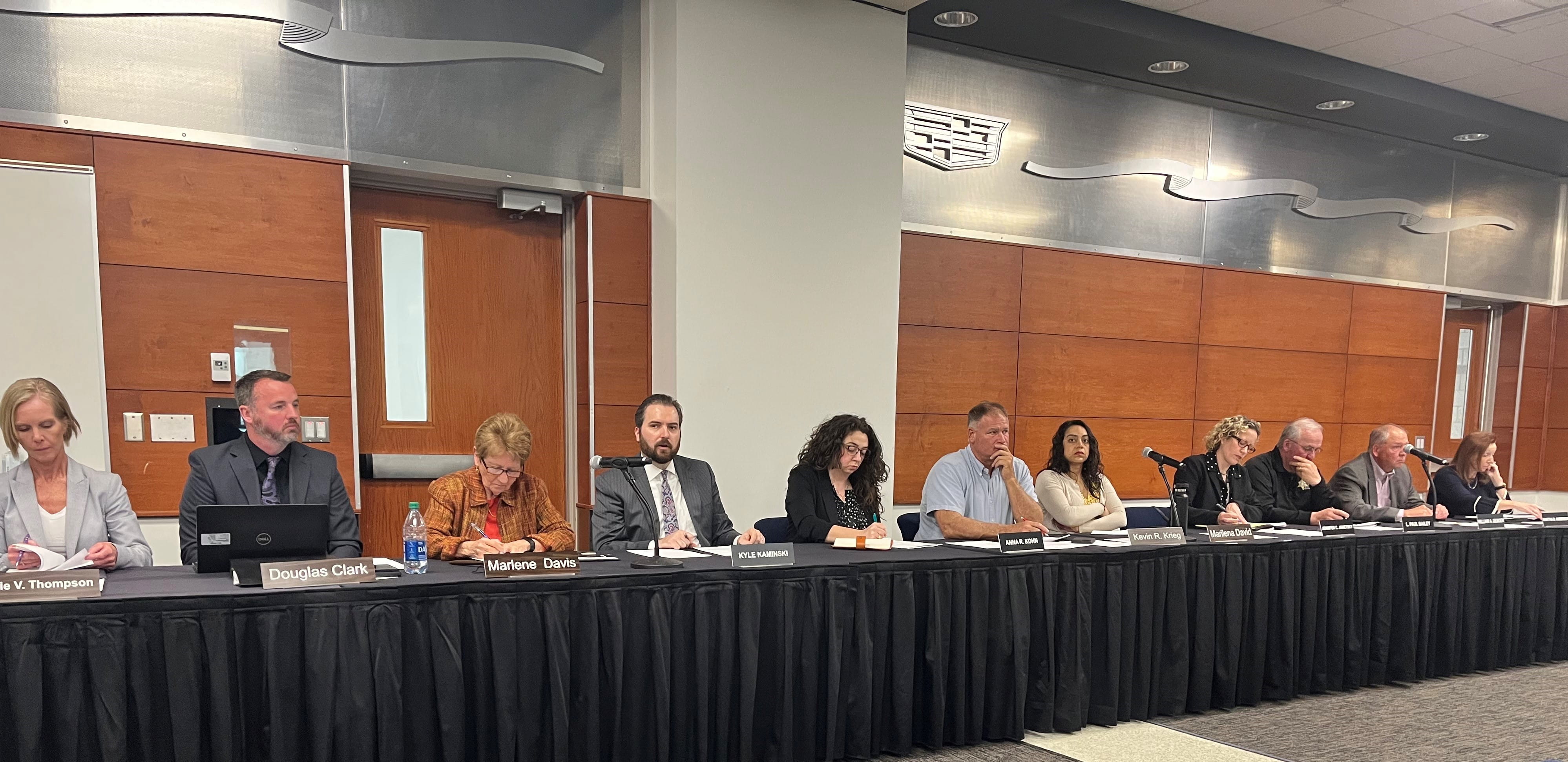 An image of the Community Corrections Advisory Board members during a board meeting