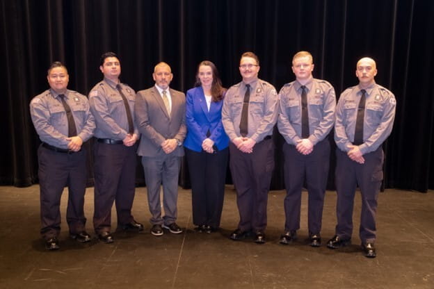UP academy graduates who have served in the military with MDOC Director Washington and MDOC Veteran Liason Michael Ulch