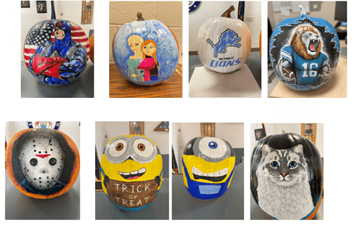 Painted Pumpkins for Pumpkin Project