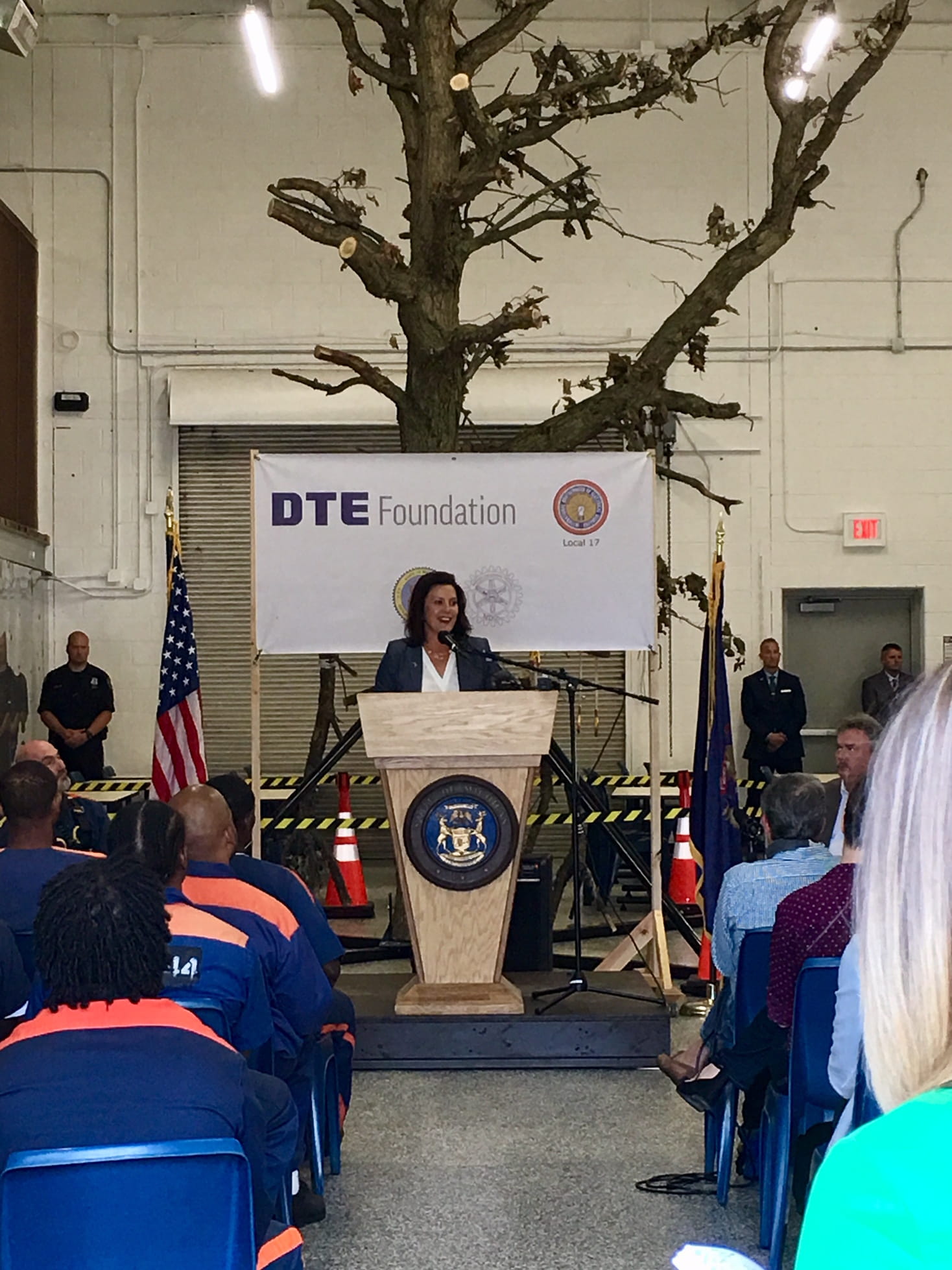 Photo of Governor Whitmer speaking to the audience.