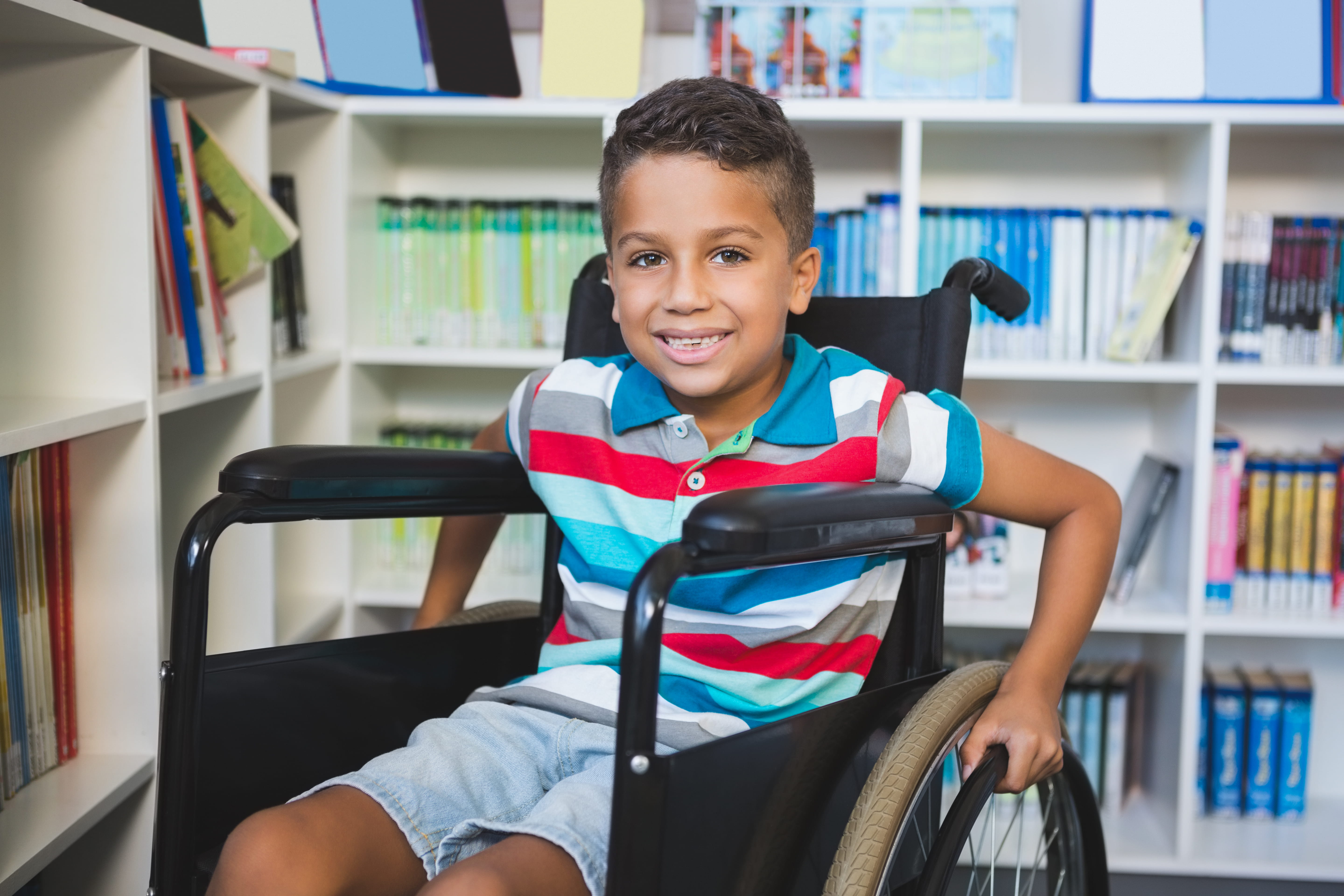 boy in wheelchair