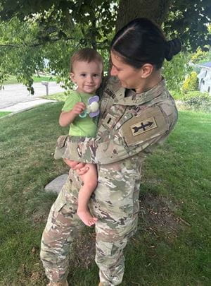 1st Lieutenant Molly Gonzalez and her son Dallas