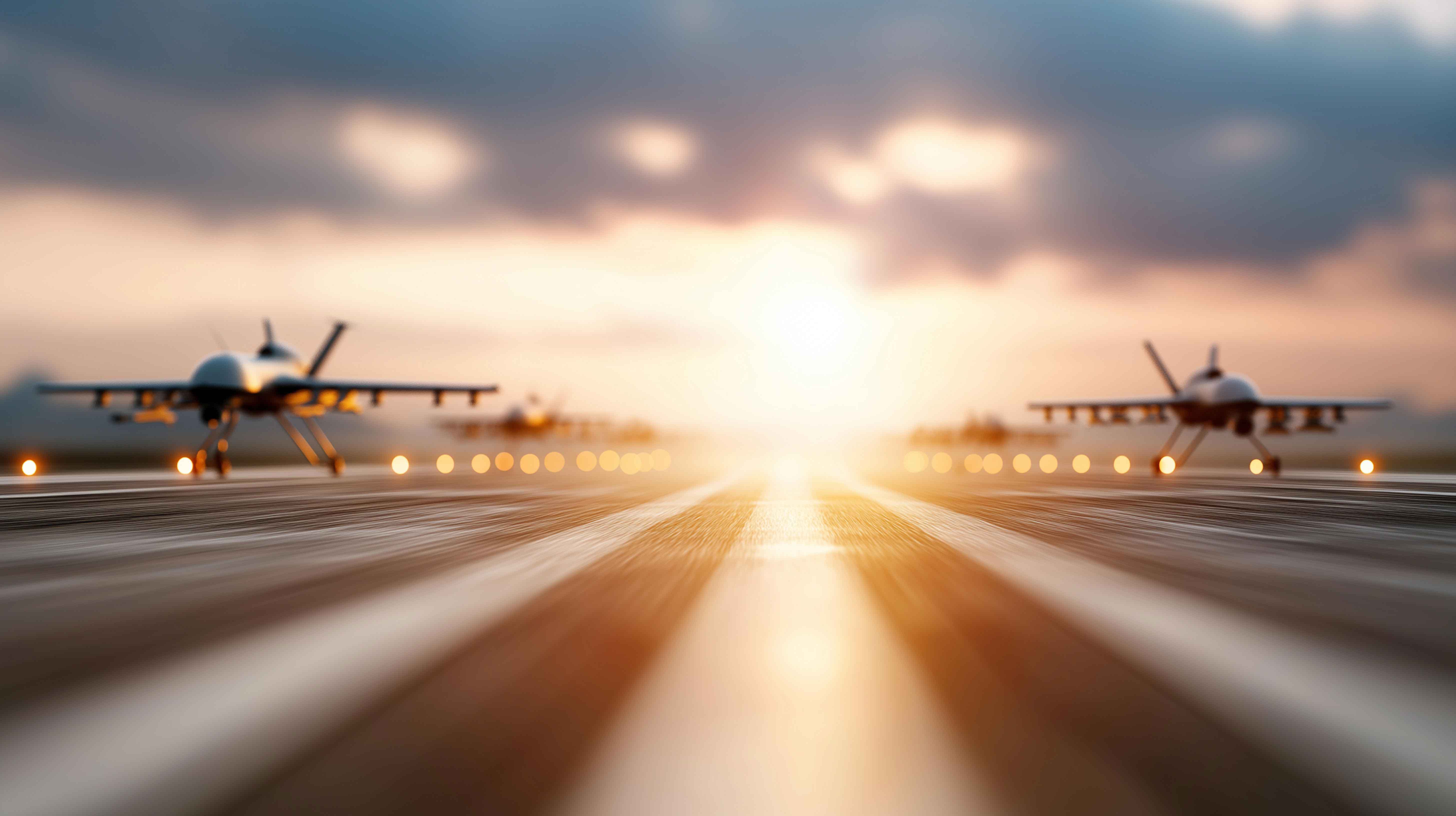 reaper drone on runway