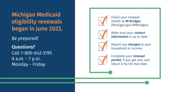 Michigan Medicaid eligibility questions call 1-800-642-3195