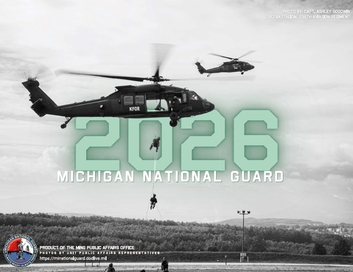 MING calendar front page with helicopter
