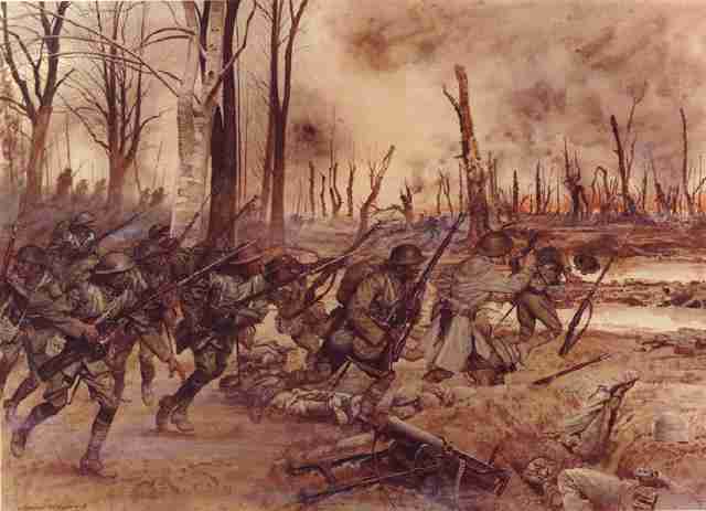 National Guardsmen on the attack, France, 1918