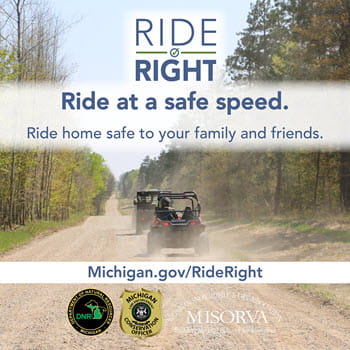 Ride at a safe speed.