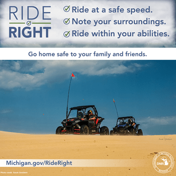 Ride at a safe speed, note your surroundings, ride within your abilities