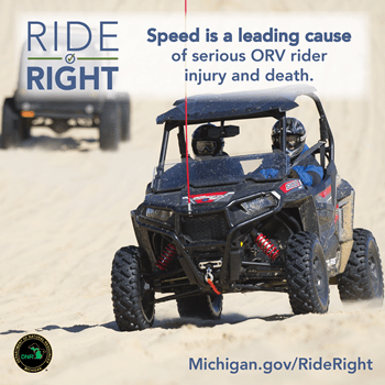 Speed is the leading cause of ORV rider injury and death